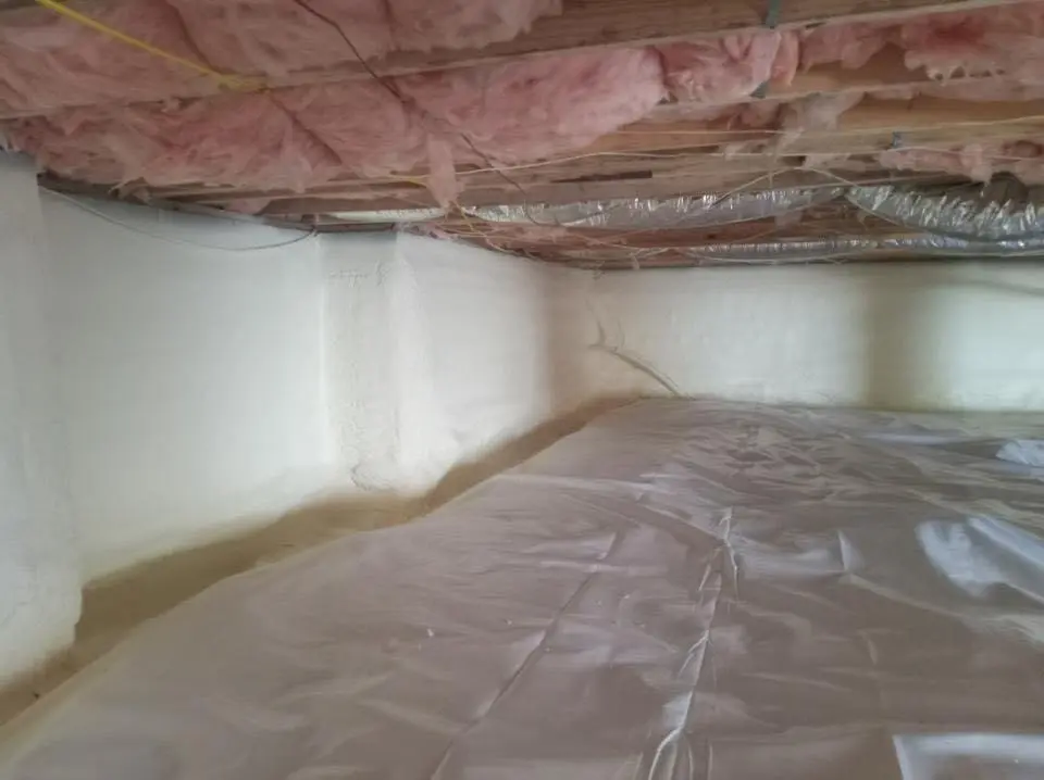Crawl space encapsulation with closed-cell spray foam for Spray Foam Roofing Repair in Valley City